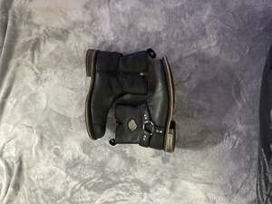 DURANGO Vintage Harness Chunky Lug Black Biker Moto Ankle Bootie Boots – ,